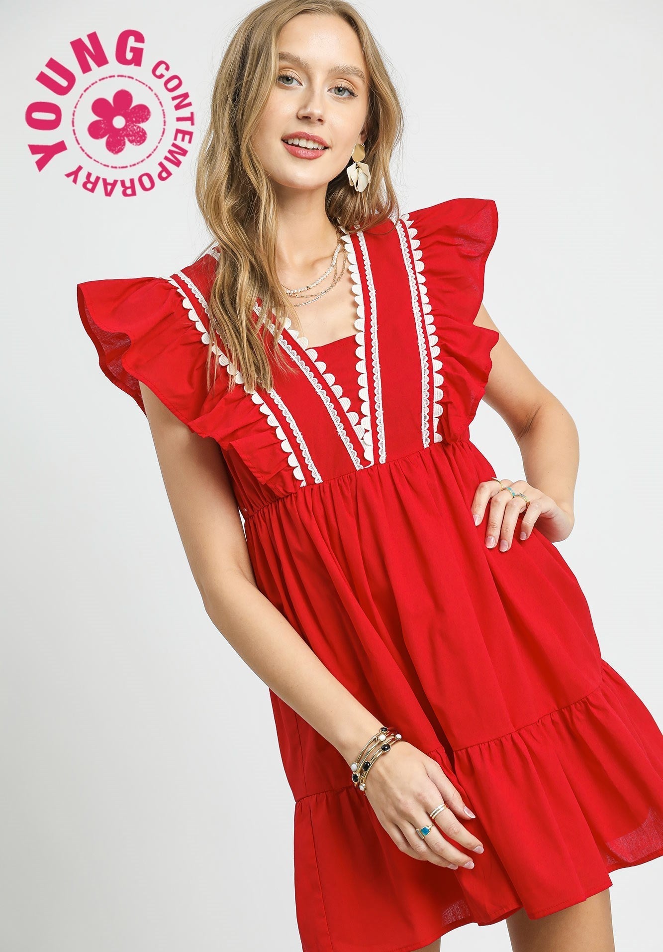 50% Off - All On Deck Red Dress