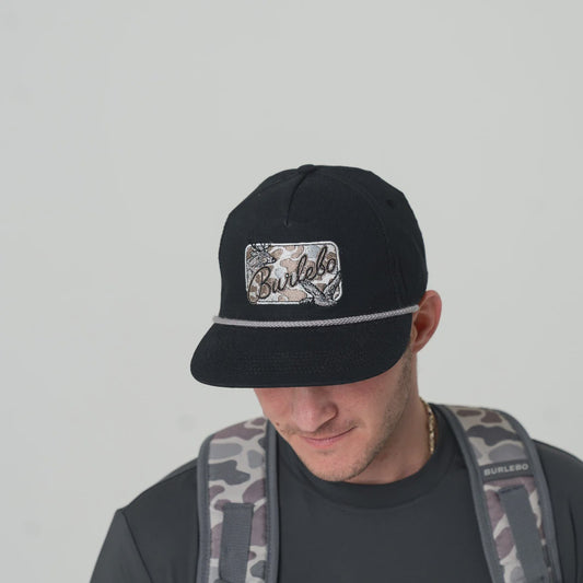 Black Burlebo Camo Patch Cap