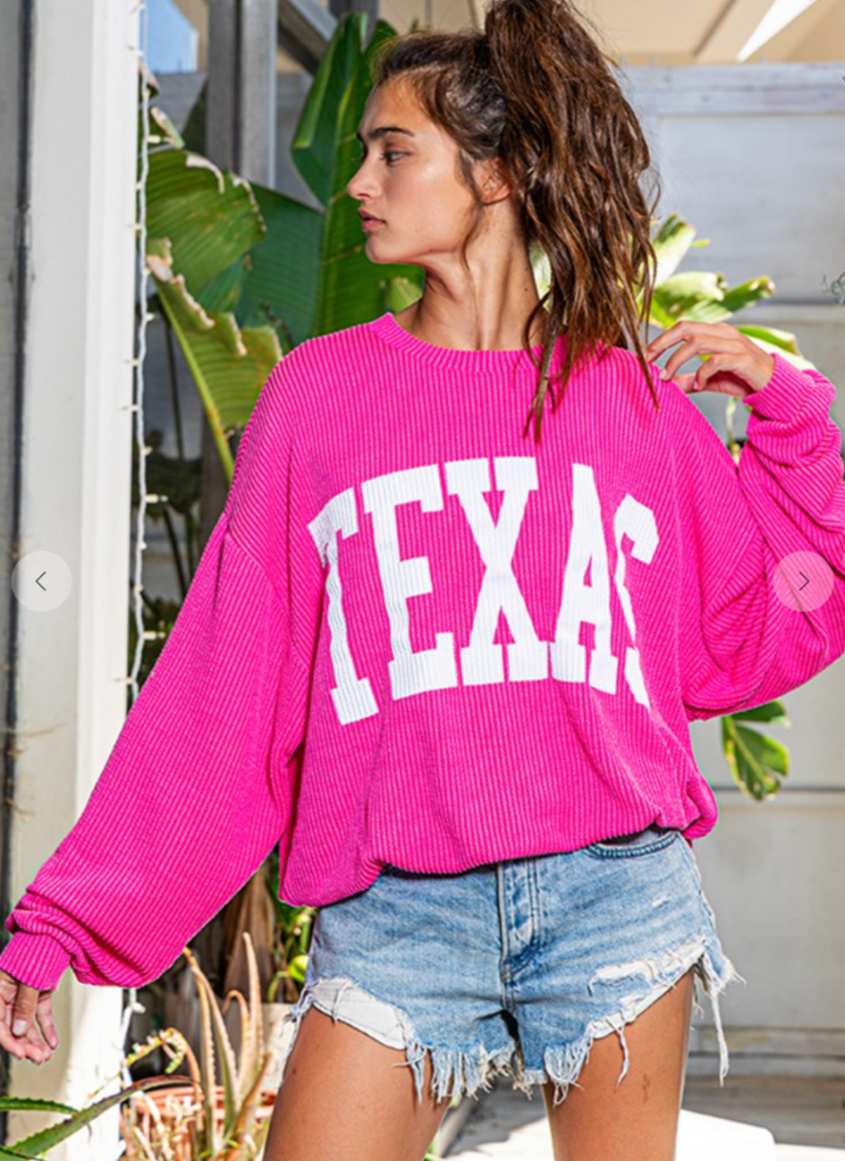 Fuchsia Texas Pullover