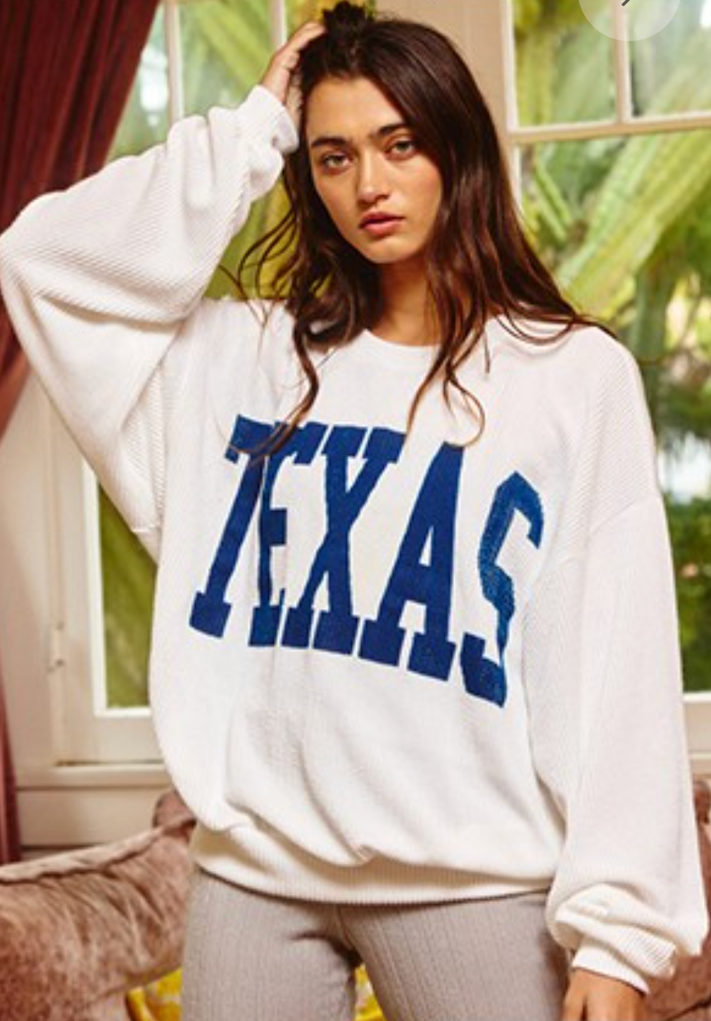 White Texas Pullover