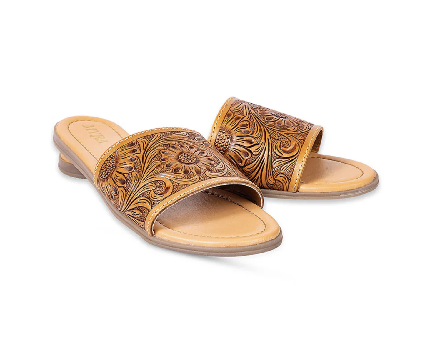 MYRA Tooled Leather Sandals