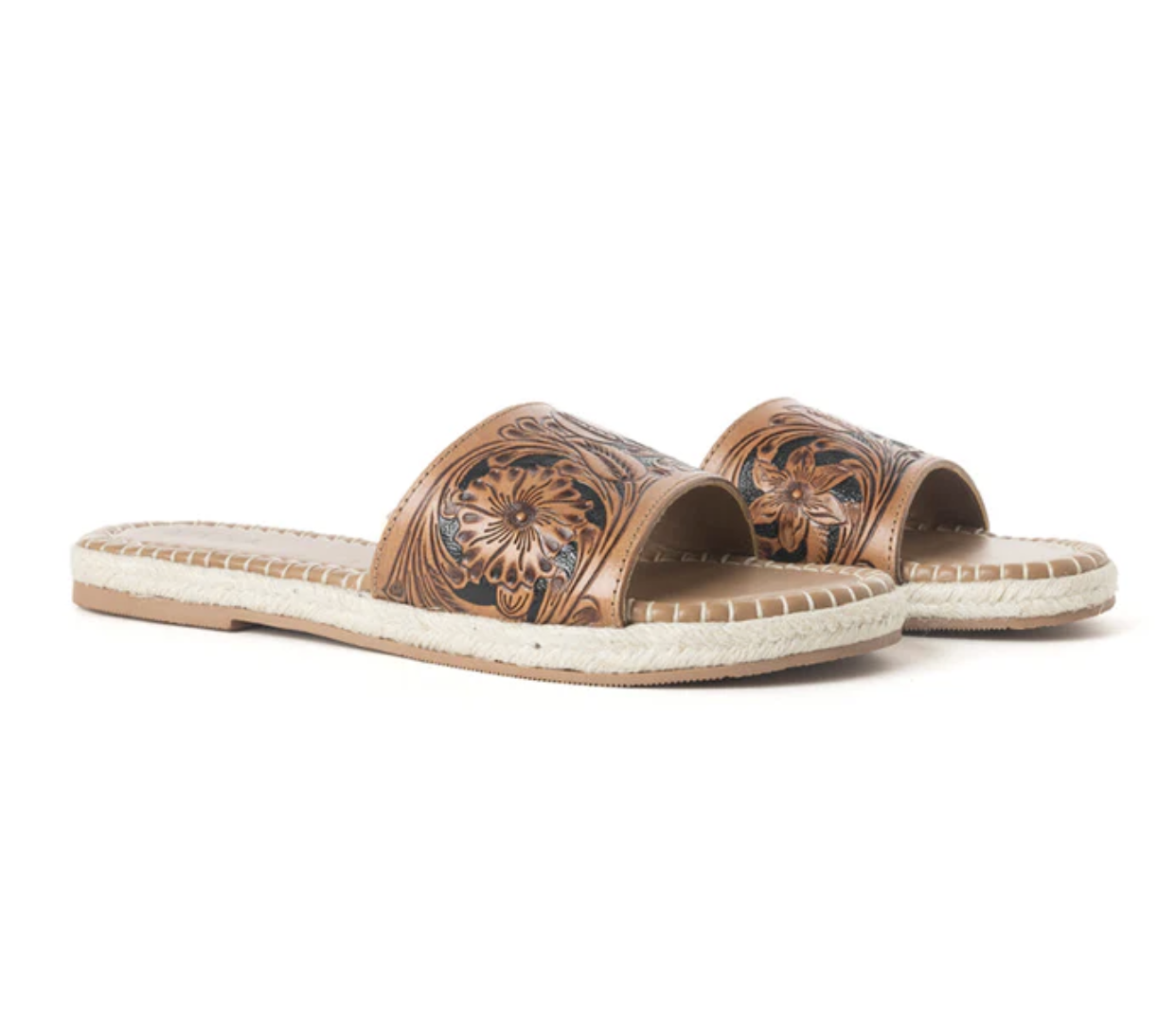 MYRA Tooled Leather Sandals