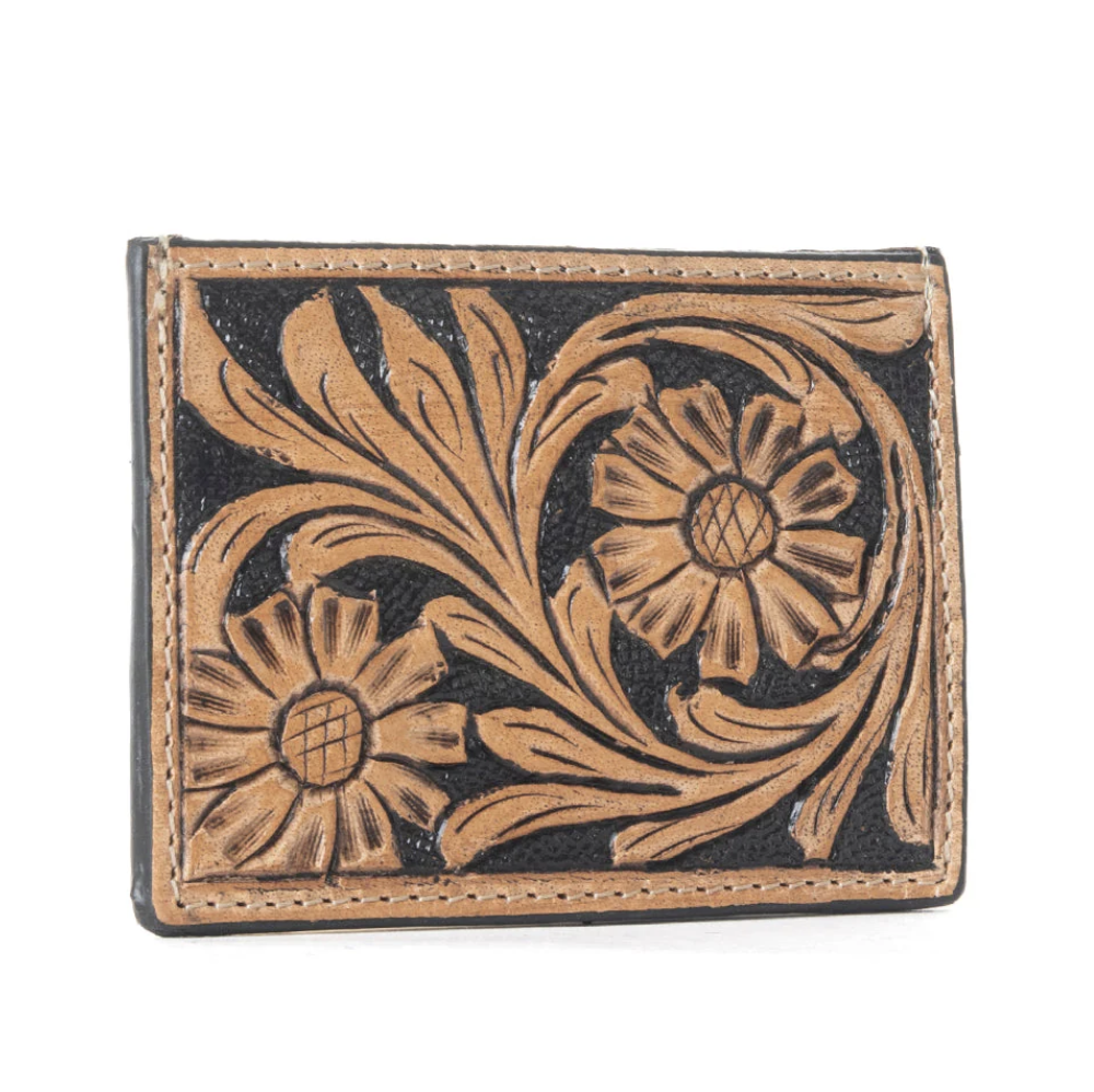 MYRA Tooled Leather Card Holder