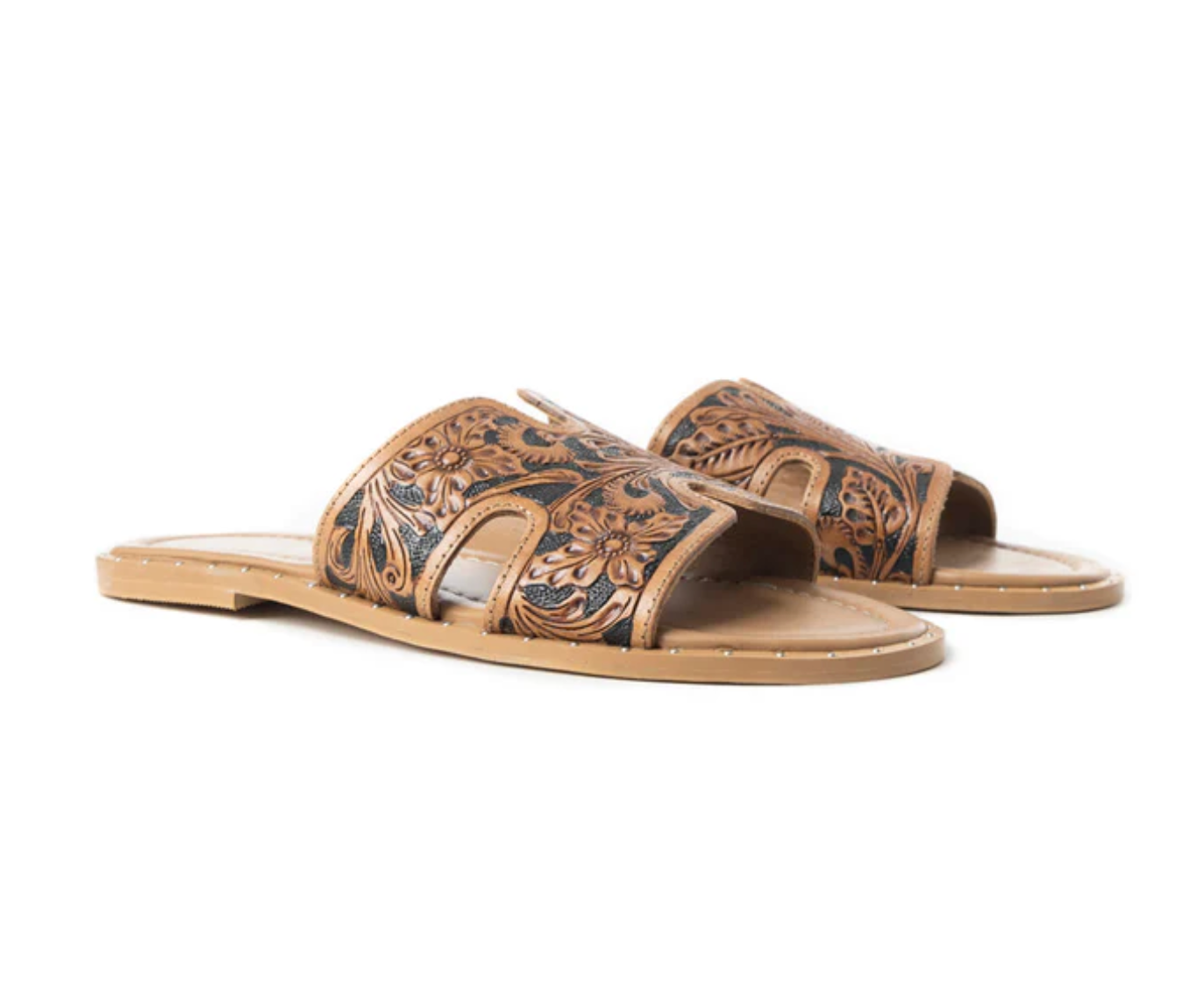 MYRA Tooled Leather Sandals