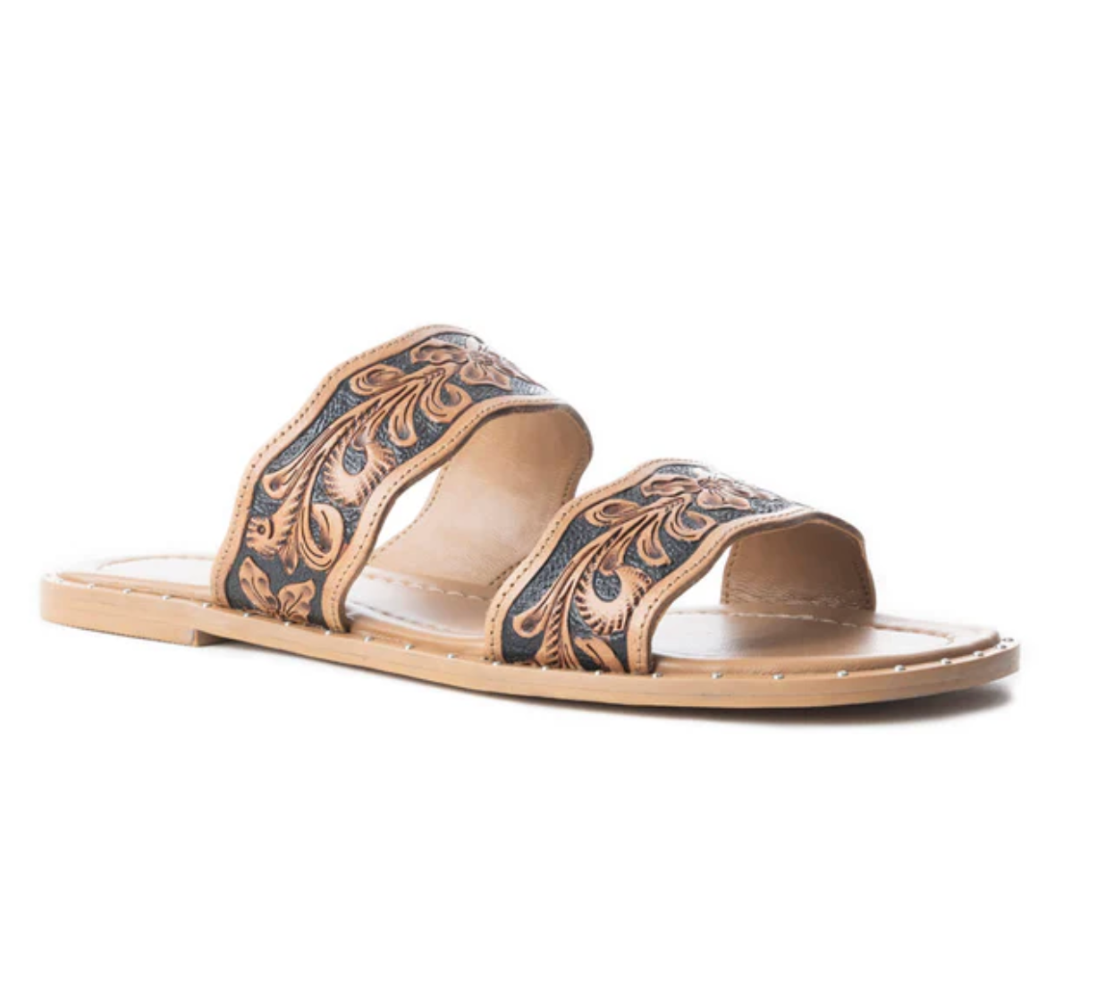 MYRA Tooled Leather Sandals