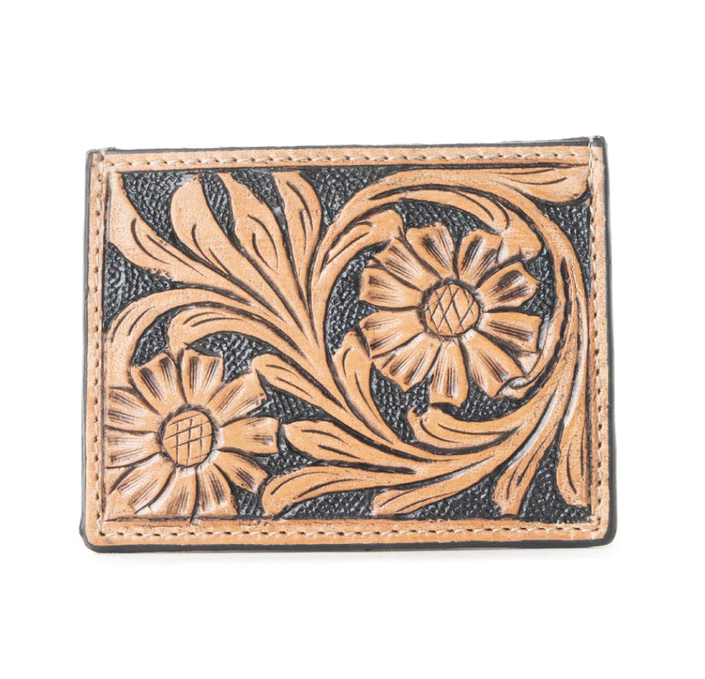 MYRA Tooled Leather Card Holder