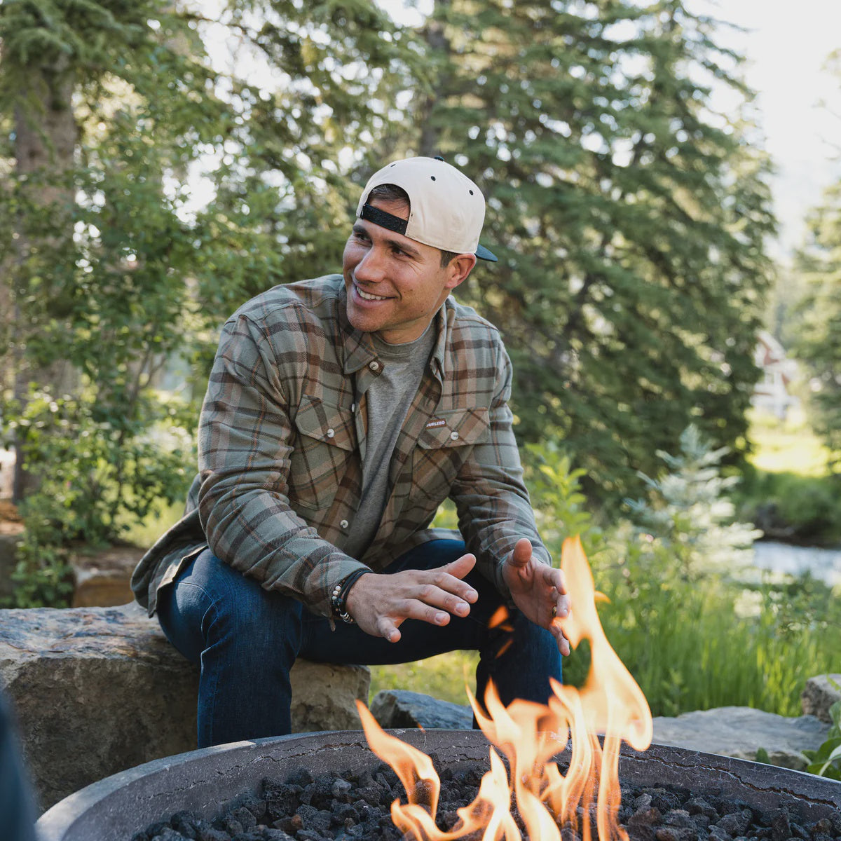 Burlebo Olive Flannel Shirt