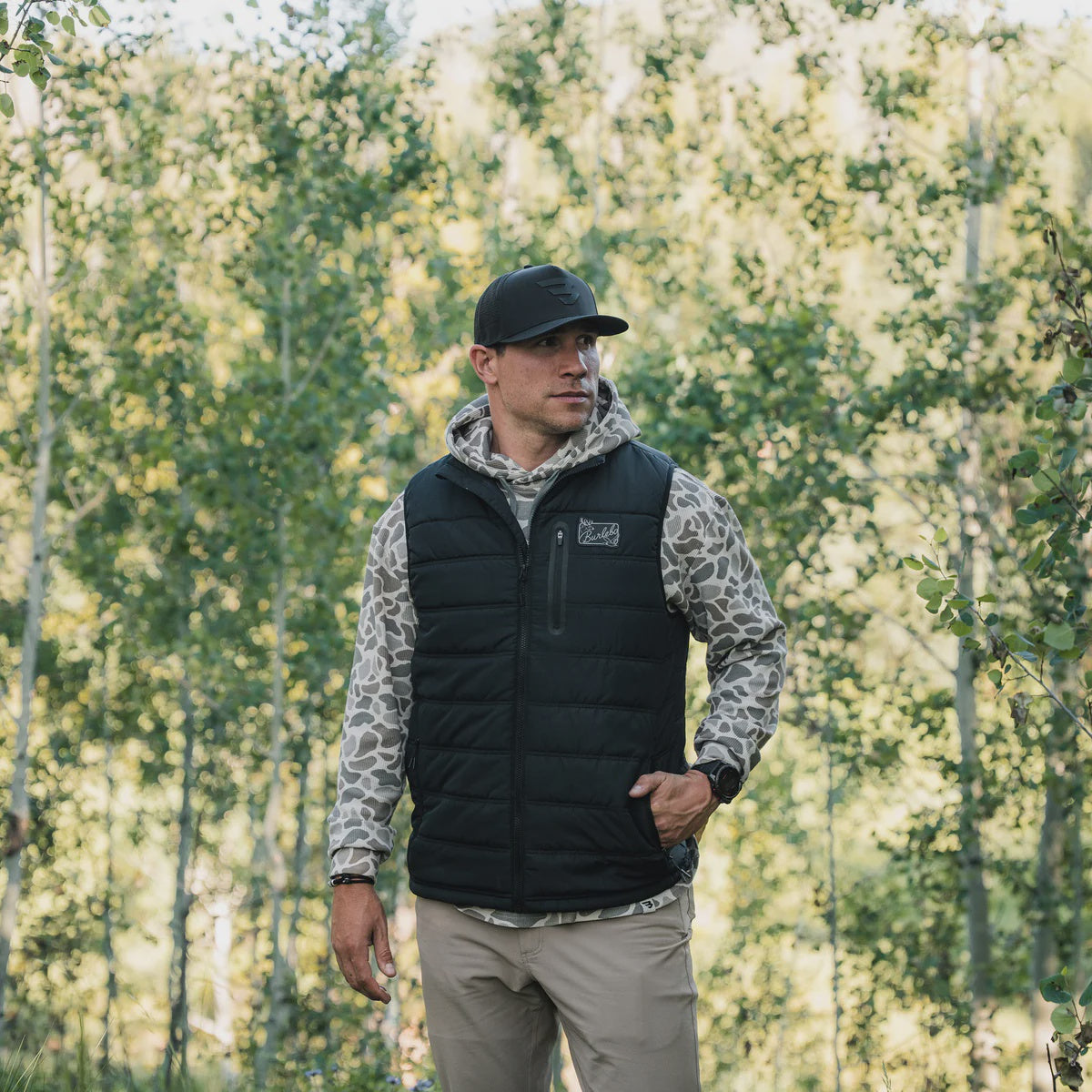 Black Burlebo Puffer Vest