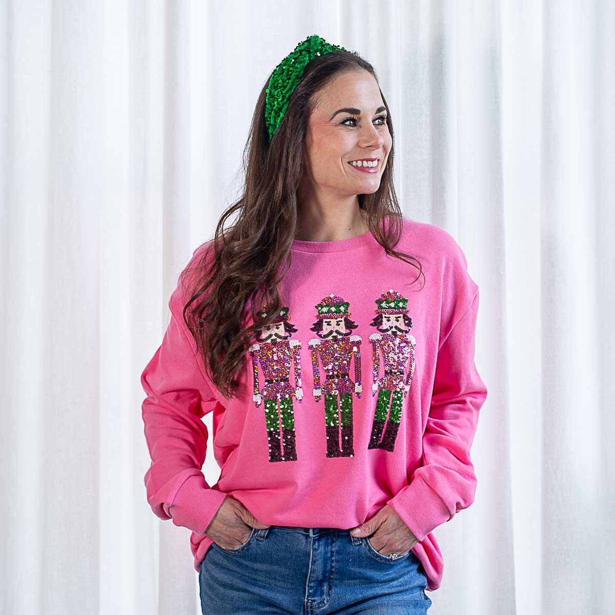 Sequin Nutcracker Pullover