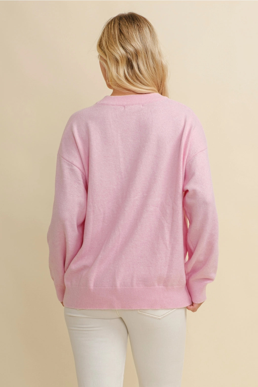 Bareback Rider Pink Horse Shoe Sweater