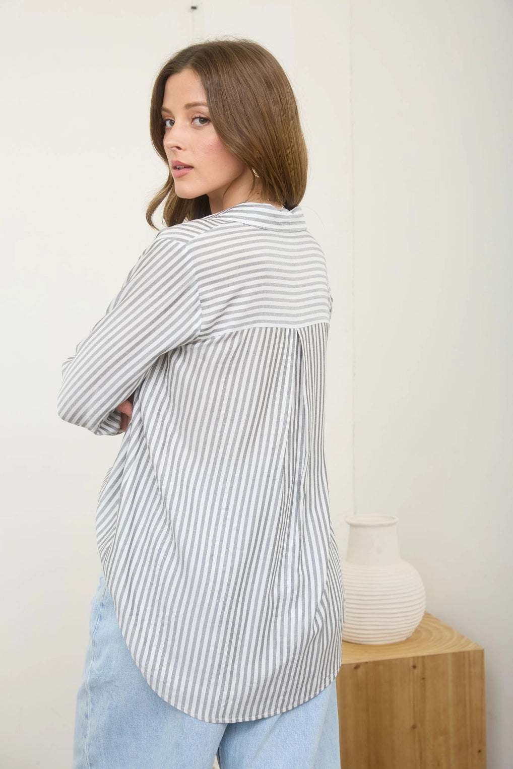 Chasin’ Sunshine Black Striped Shirt