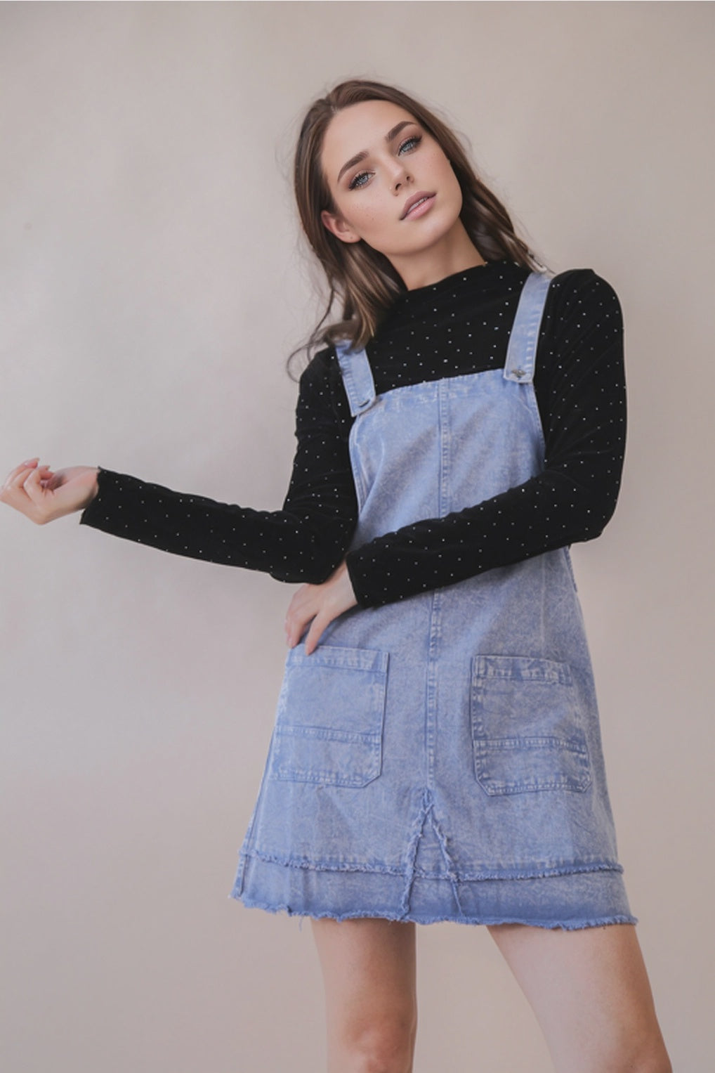 Dancin’ In The Daisy’s Overall Denim Dress