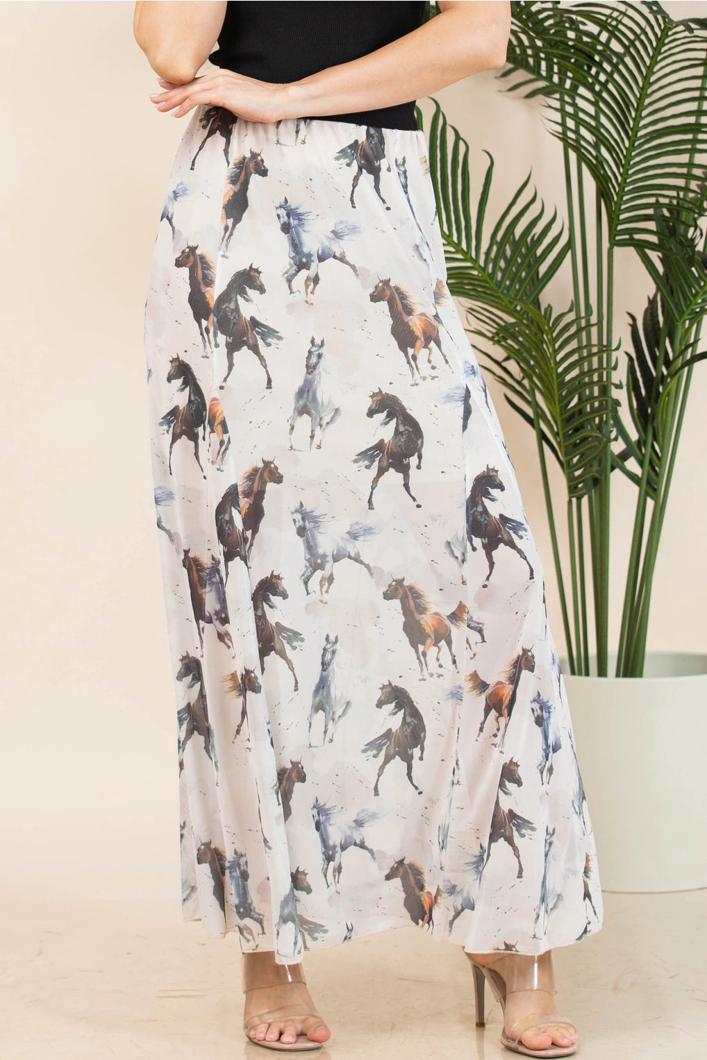 Meet Me At The Stock Show Mesh Maxi Skirt