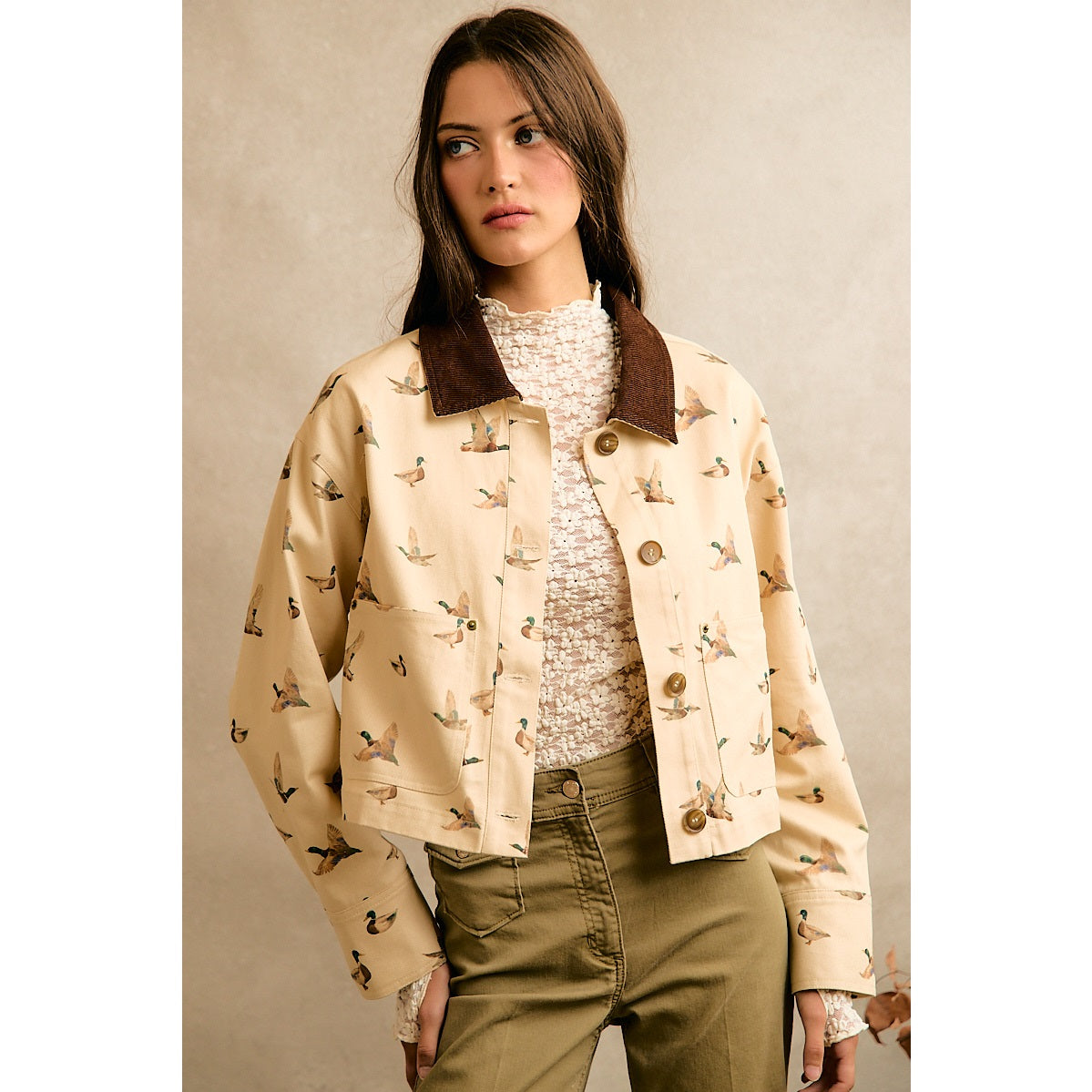 By The Creek Mallard Duck Corduroy Jacket