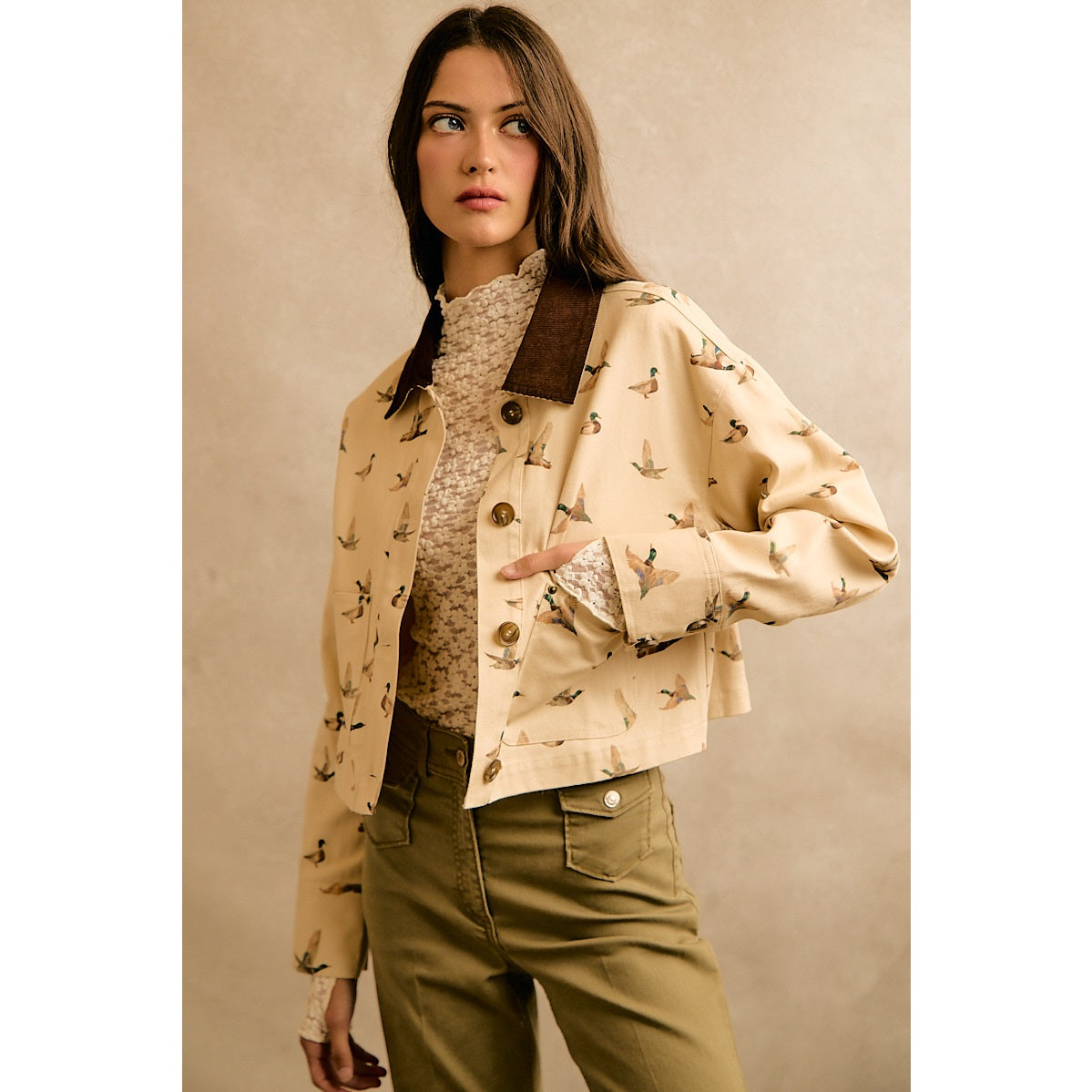 By The Creek Mallard Duck Corduroy Jacket
