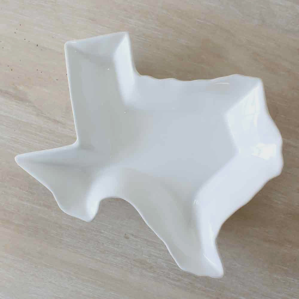 Medium White Texas Shaped Platter