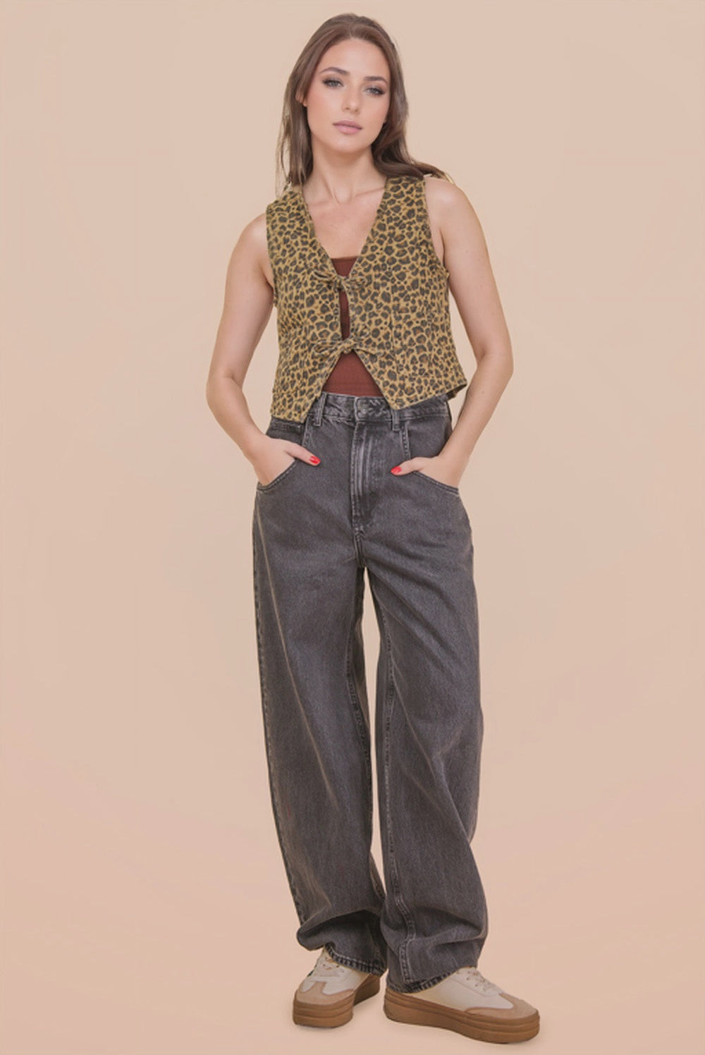 Late Nights Leopard Print Vest