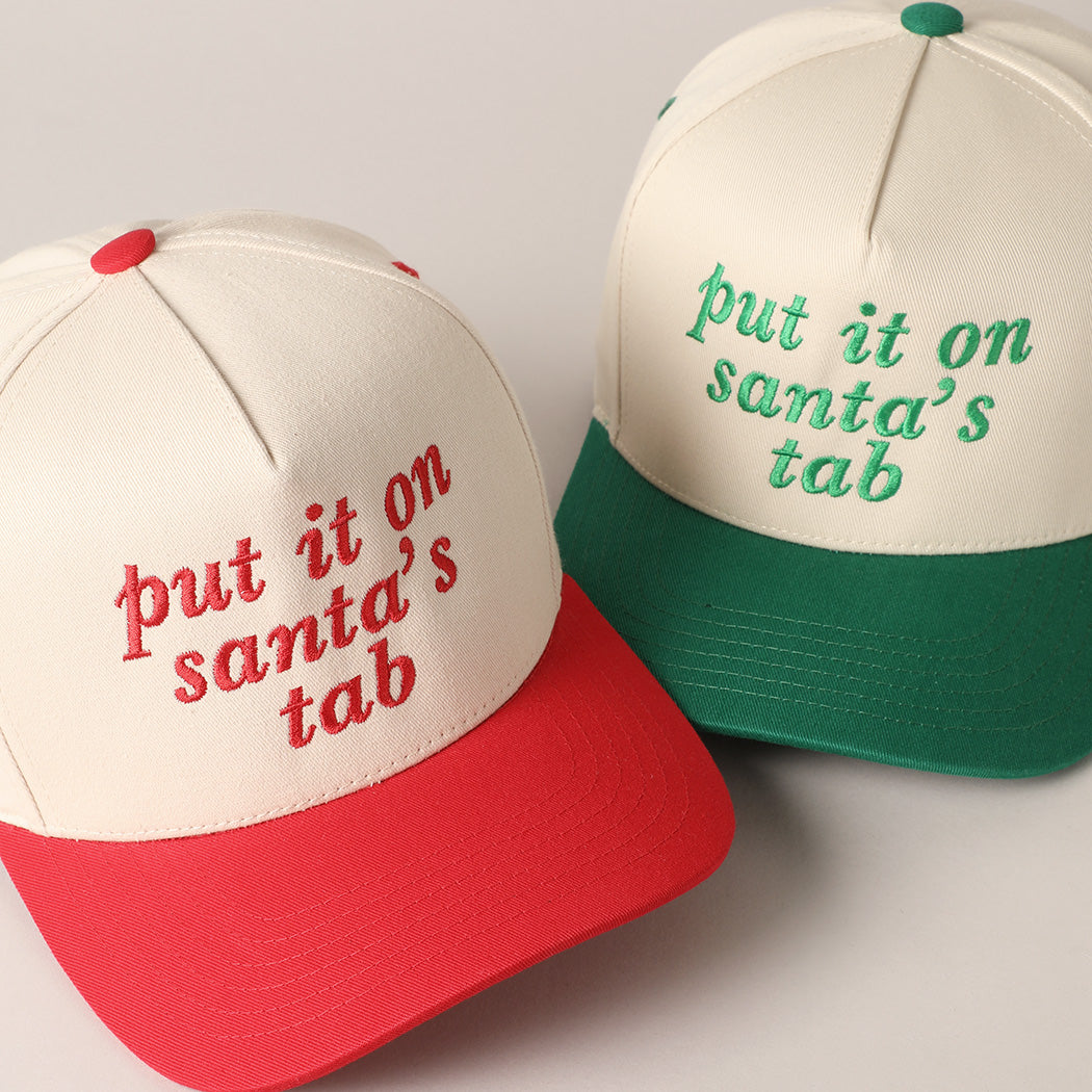 Put It On Santa's Tab Green Trucker Hat