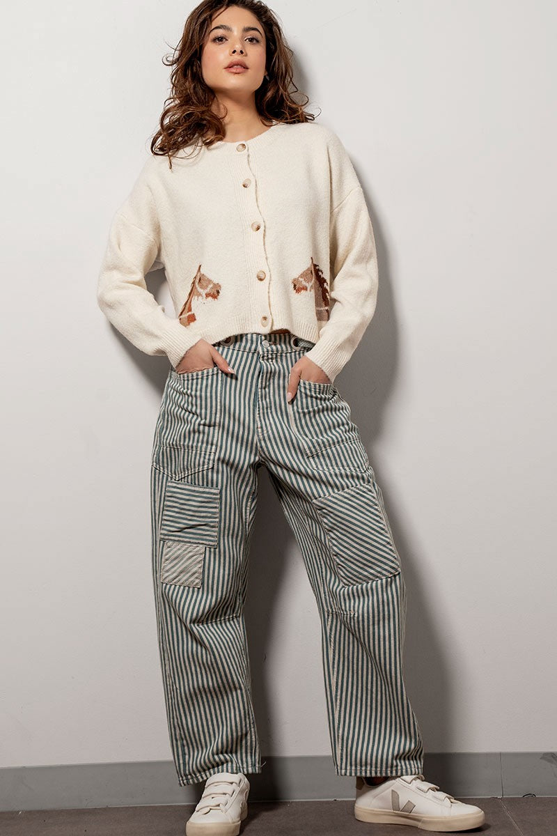 Girls Gotta Do What A Girls Gotta Do Ivory Horse Sweater