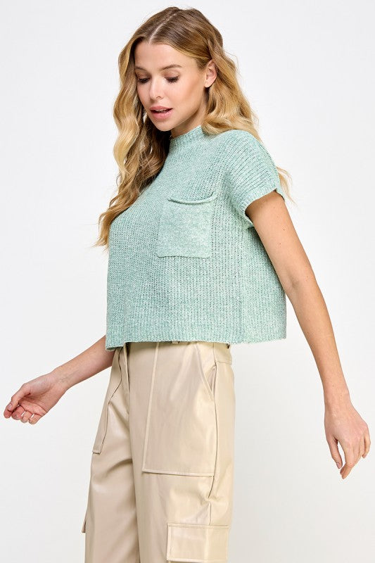 Kindness Always Wins Sage Knit Top
