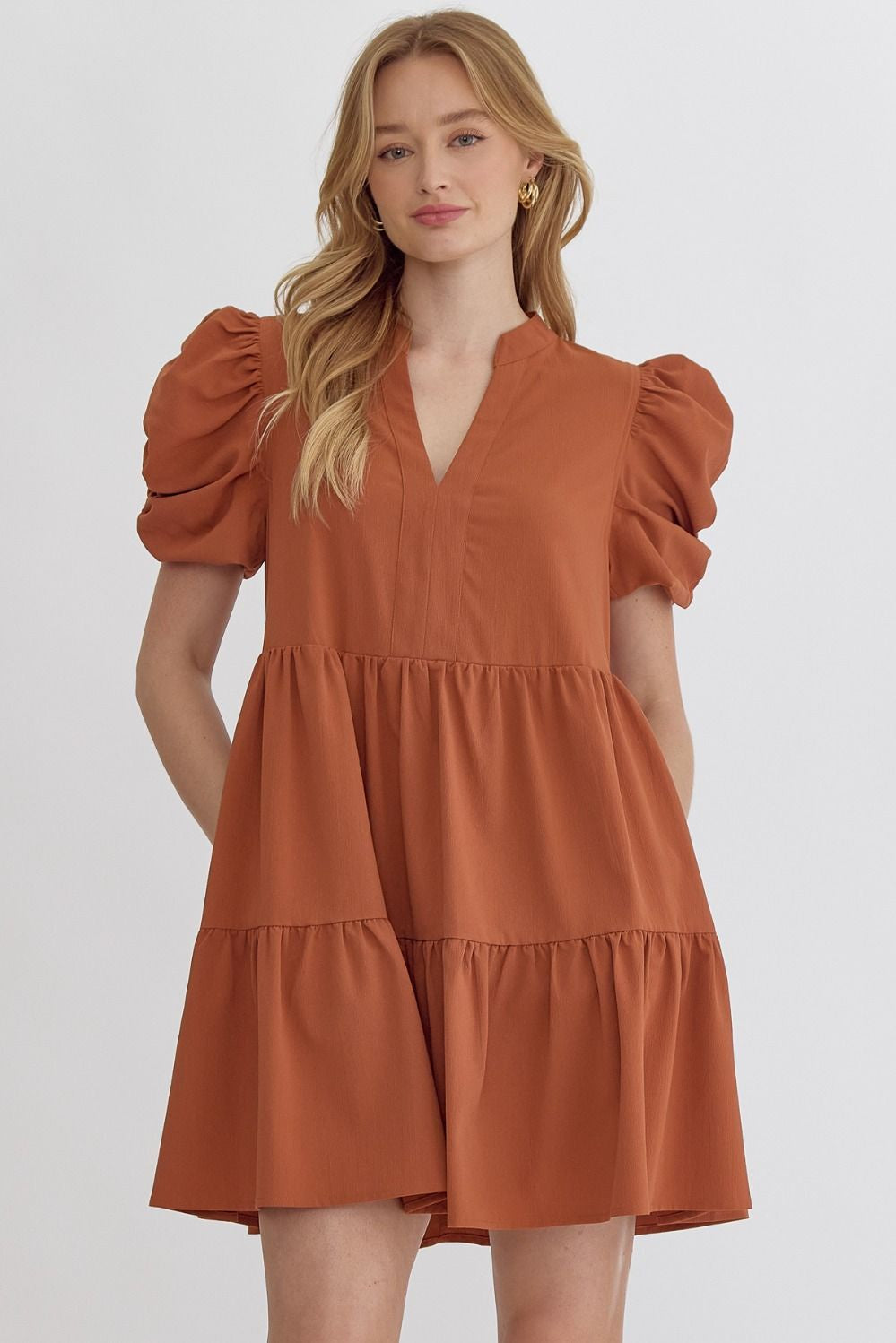 Romantic Getaway Rust Dress