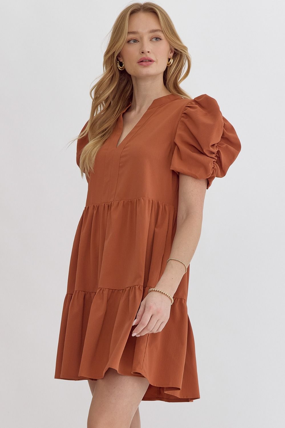 Romantic Getaway Rust Dress