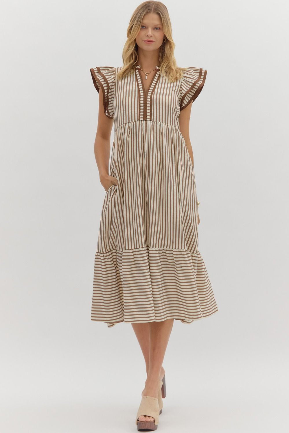 Ready For The Next Move Brown Mid Maxi