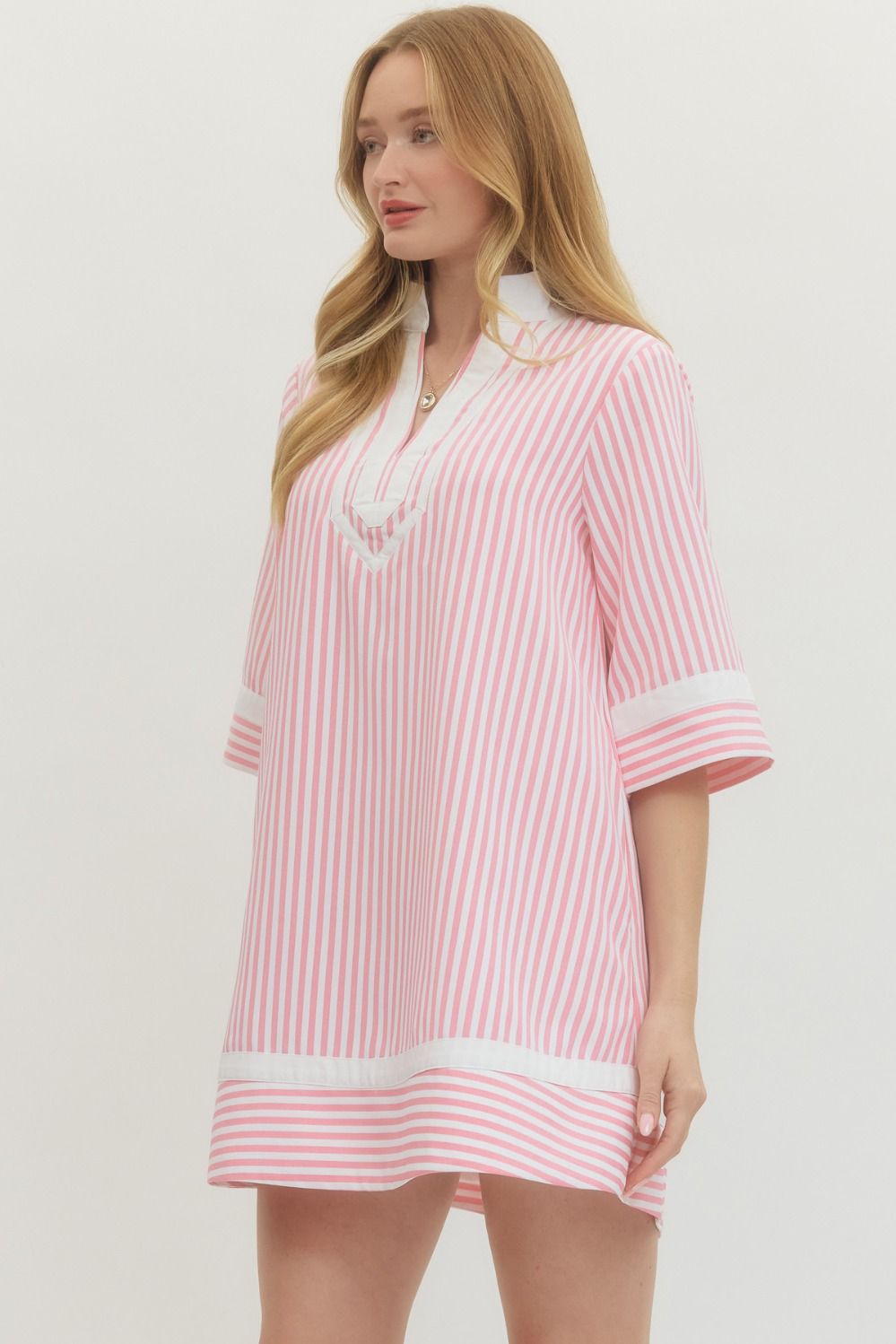 Tell Me Something Sweet Pink Striped Dress
