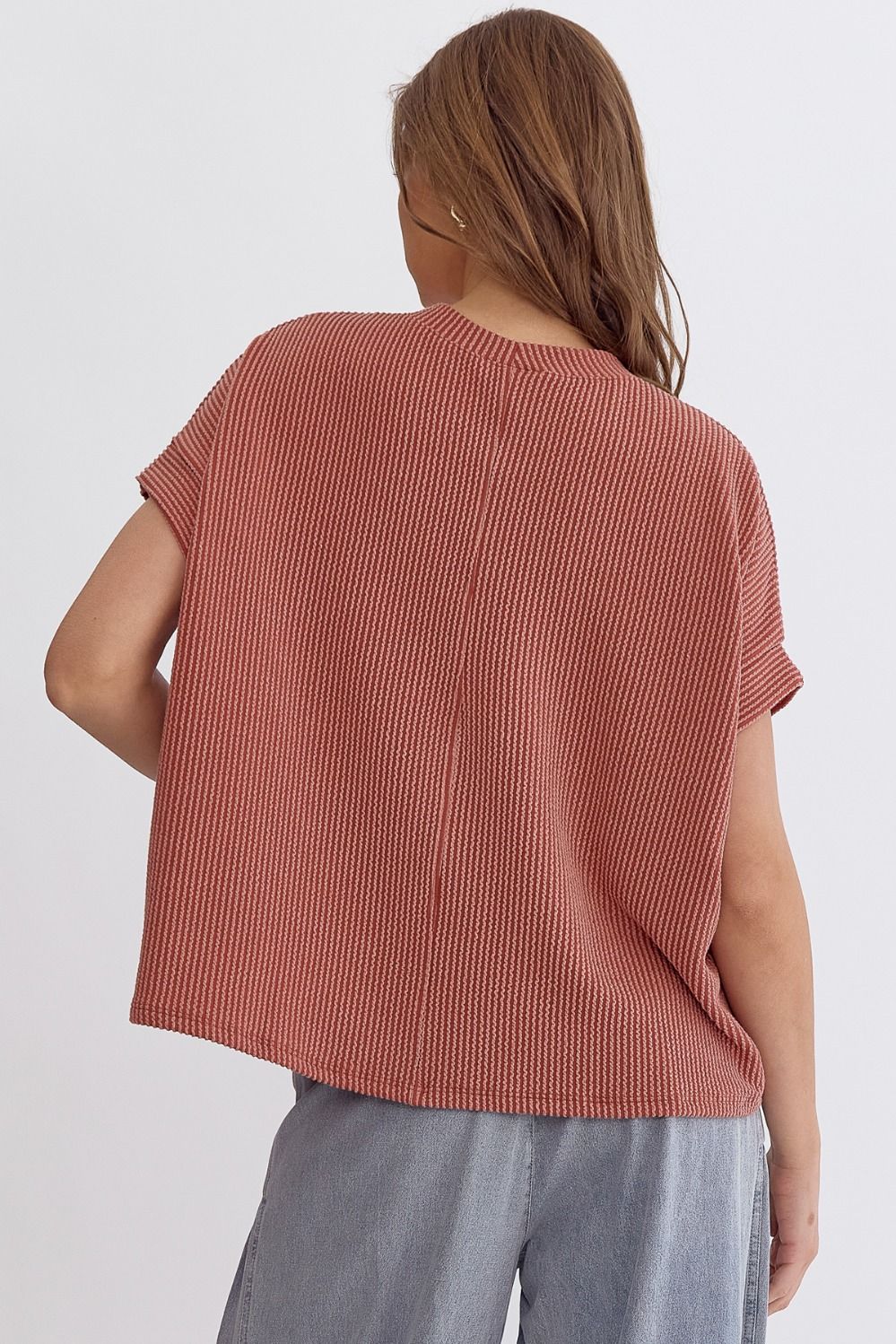 Transitioning Into Fall Rust Top