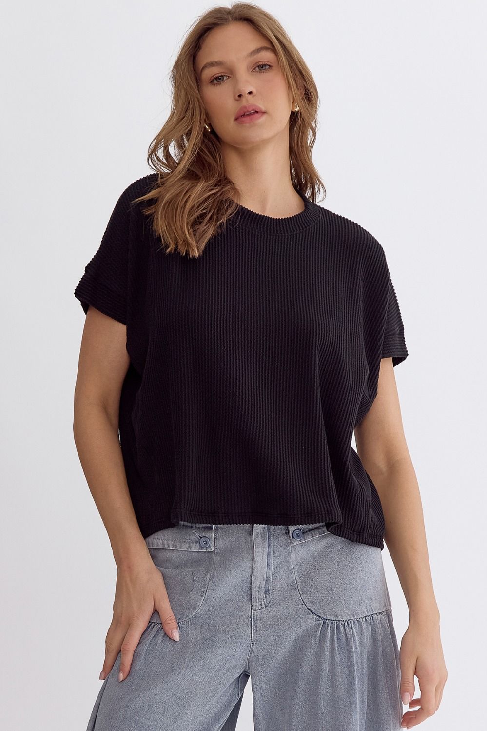 RESTOCK Transitioning Into Fall Black Top