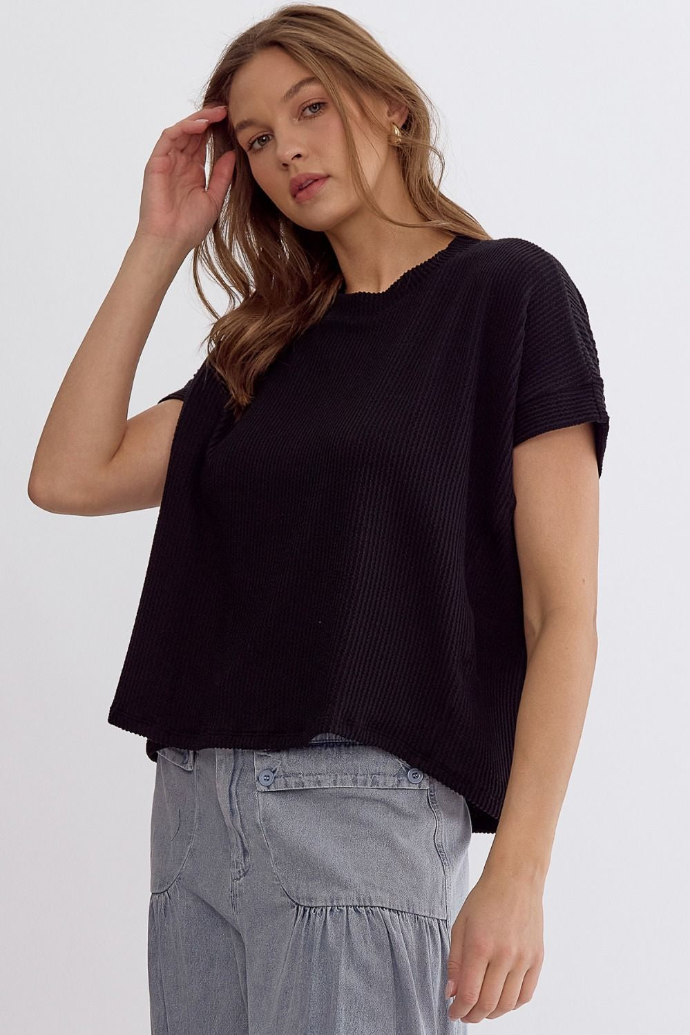 RESTOCK Transitioning Into Fall Black Top