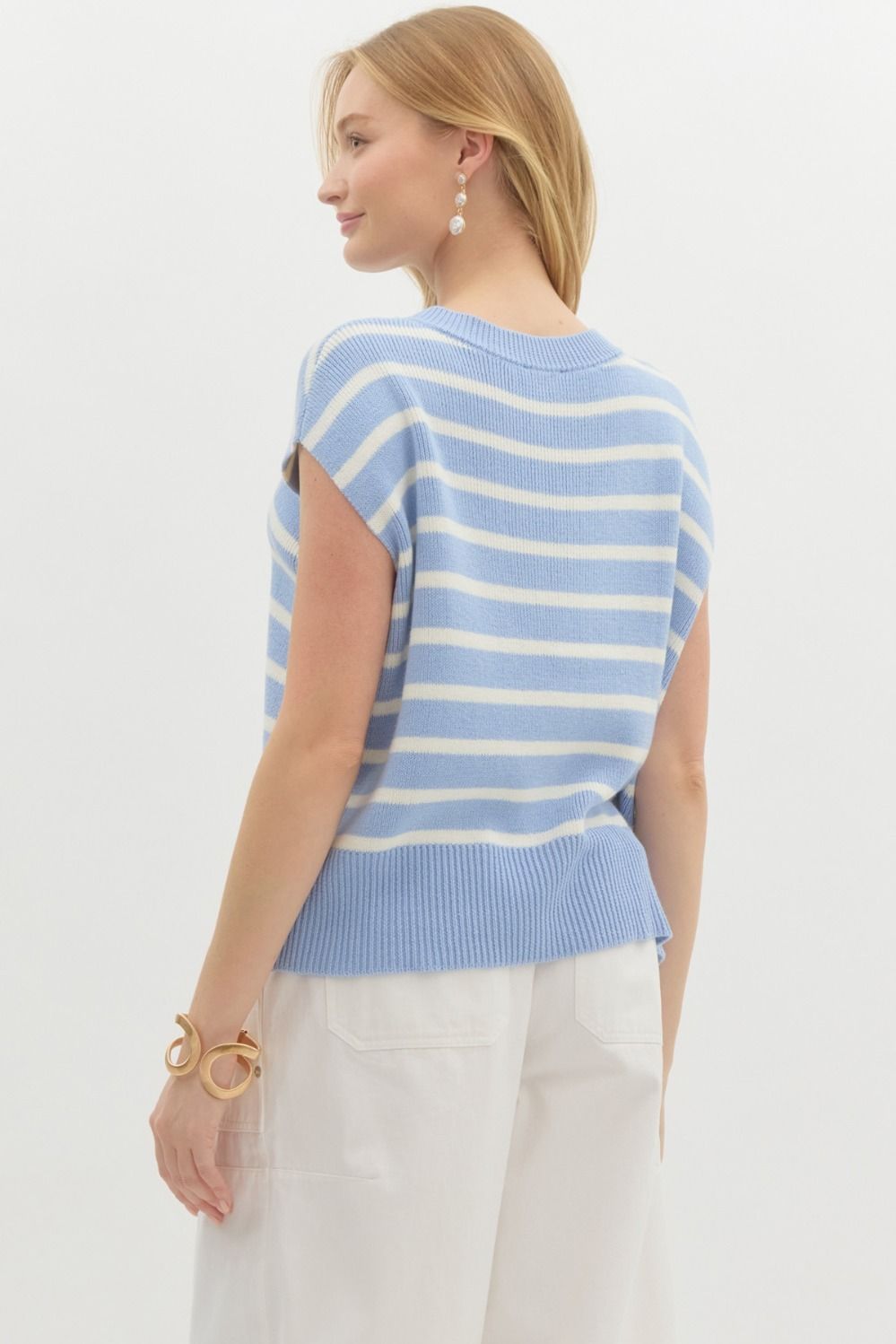 Someone Special Blue Striped Top