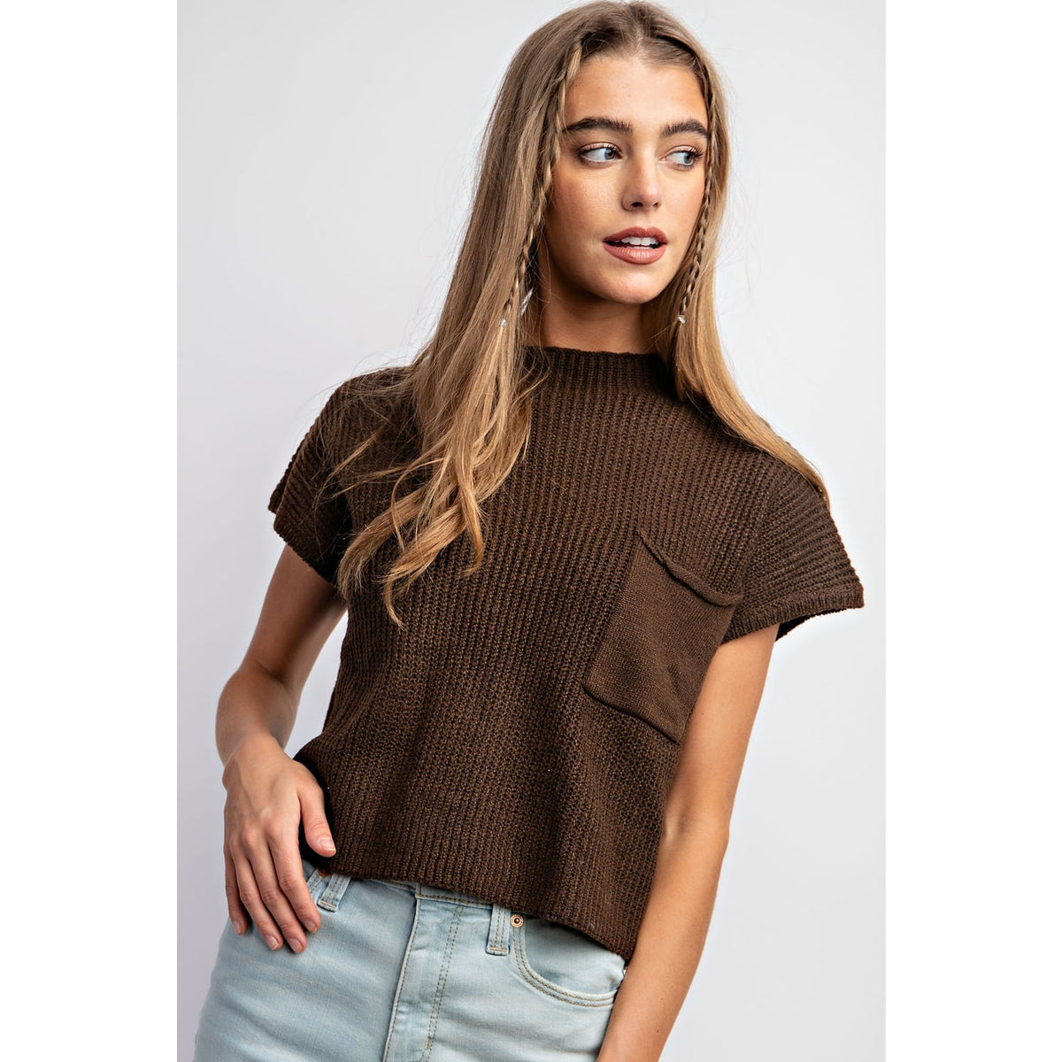 There’s Always Tomorrow Brown Knit Top