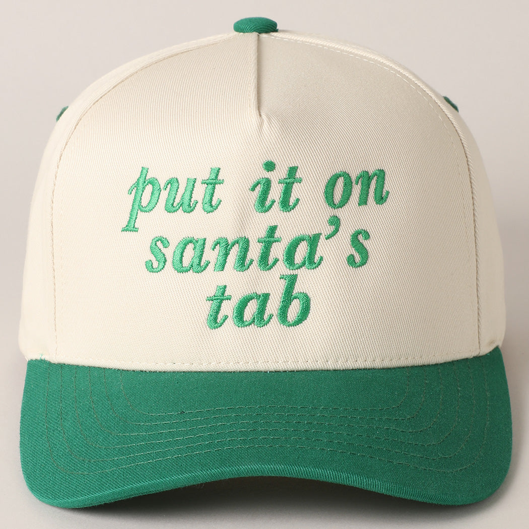 Put It On Santa's Tab Green Trucker Hat