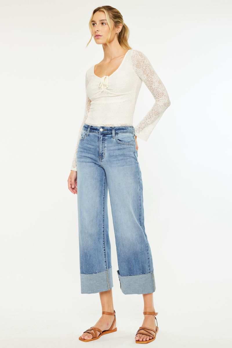 Don't Leave Me Wondering Wide Leg KanCan Jeans