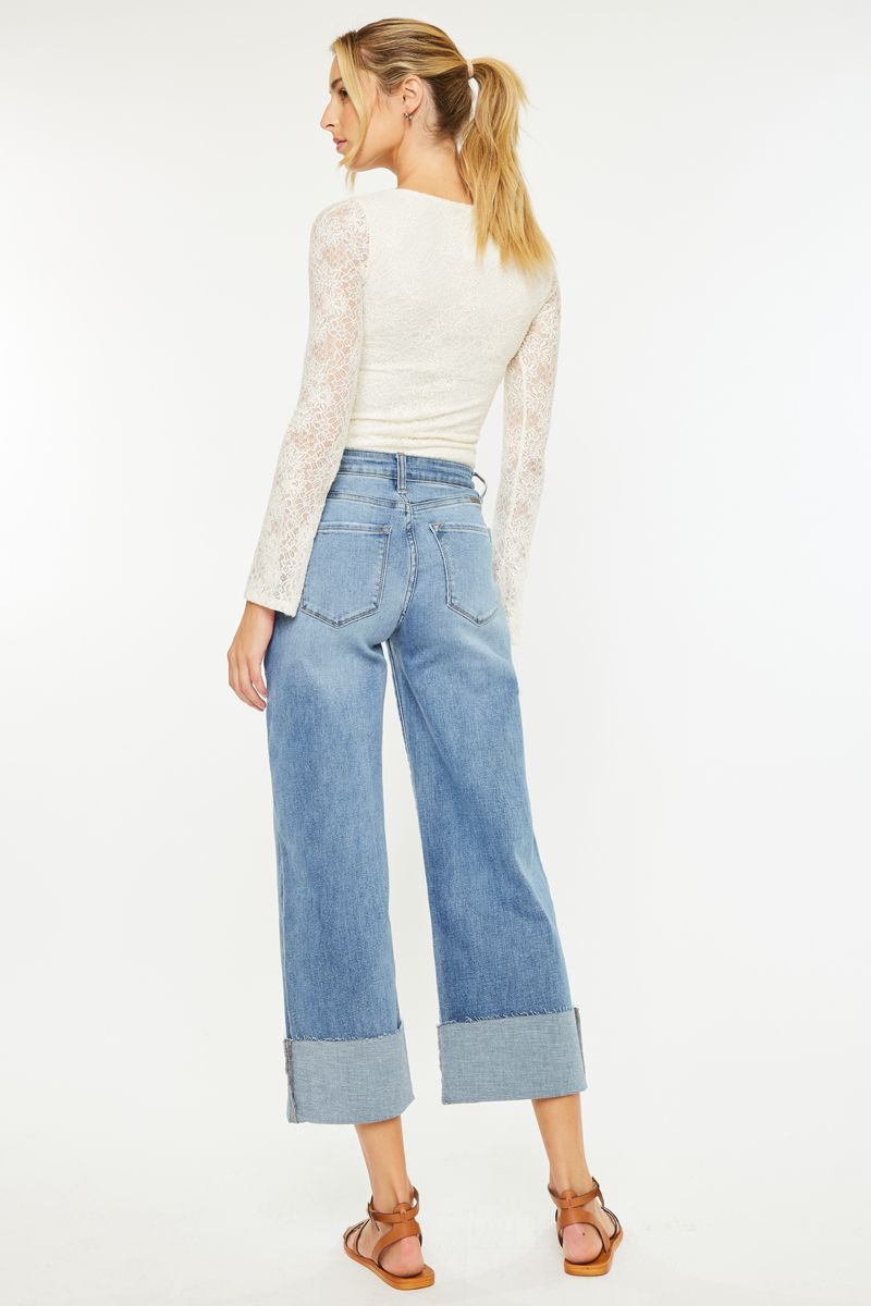 Don't Leave Me Wondering Wide Leg KanCan Jeans