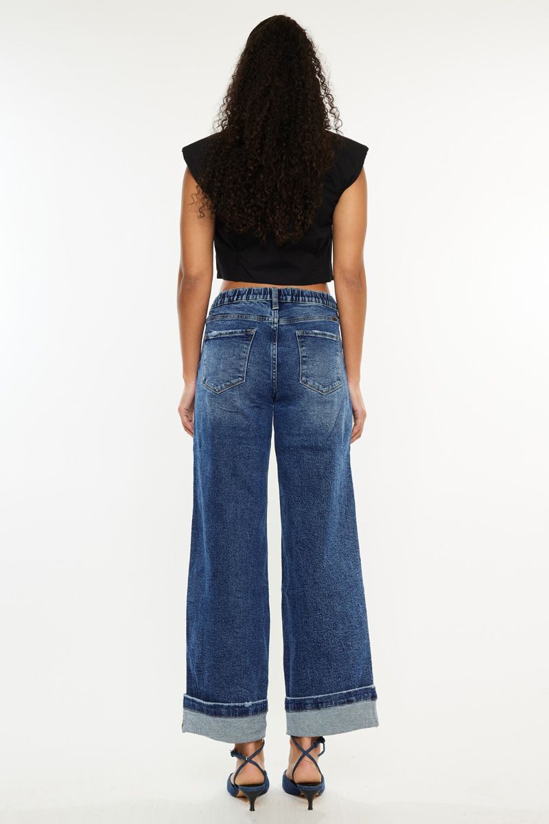 Don't You Dare Dark Wide Leg KanCan Jeans