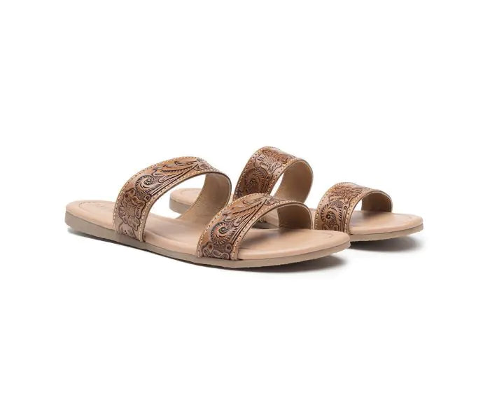 40% Off - MYRA Tooled Leather Sandals