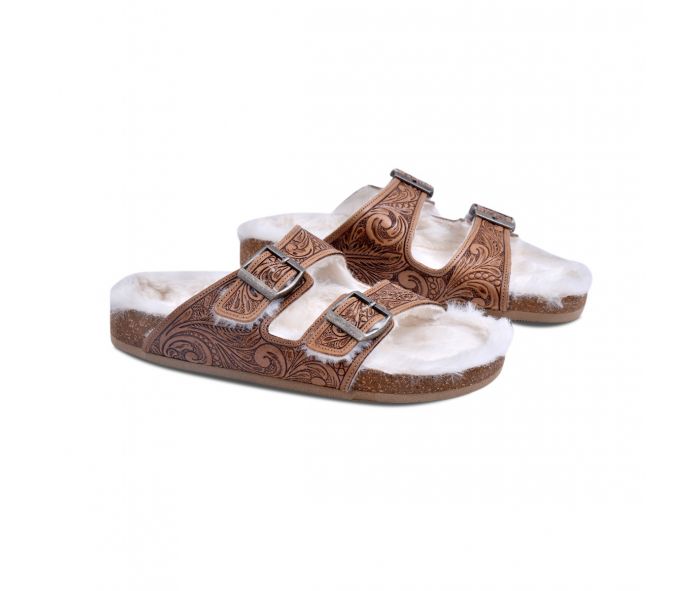 Big hot sale fur sandals