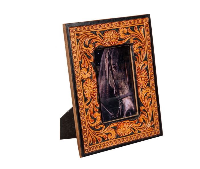 MYRA Tooled Leather Picture Frame