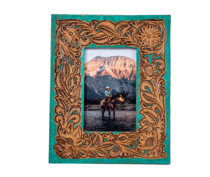 MYRA Tooled Leather Picture Frame