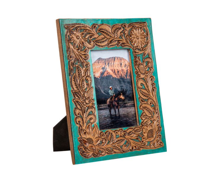MYRA Tooled Leather Picture Frame