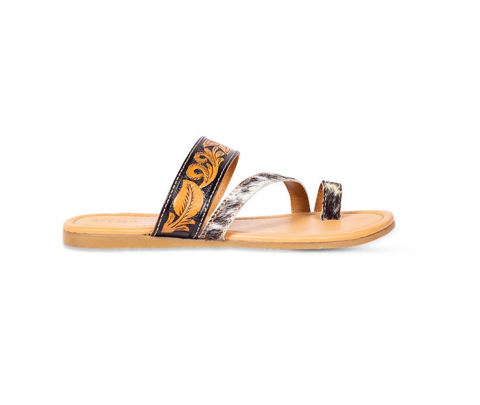 MYRA Tooled Leather Sandals