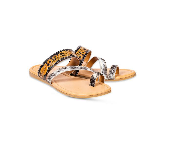 MYRA Tooled Leather Sandals