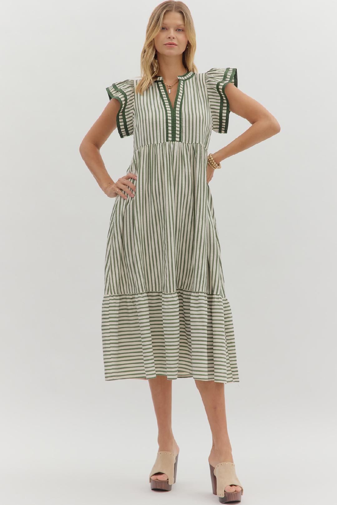 Ready For The Next Move Olive Mid Maxi