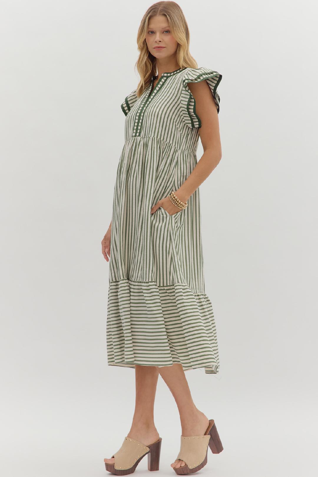 Ready For The Next Move Olive Mid Maxi